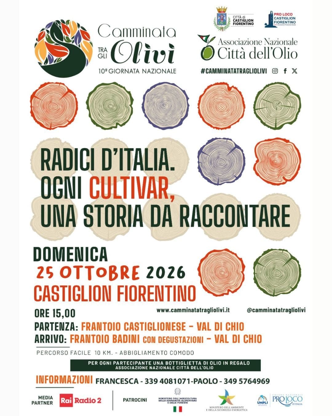 Locandina di Camminata tra gli Olivi in Val di Chio